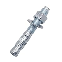 Vista 28 de Kit de anclaje de cuña de acero al carbono de 3/8 x 2-1/2 pulgadas para cemento de hormigón, pared, suelo, cubierta, soporte de base de cerca, poste