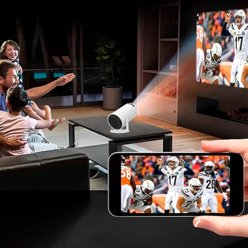 Mini Projetor Portátil 5G Wi-Fi 6 Bluetooth 5.0 Android 11 4K 1080P Full HD 8000 Lumens LED Auto Cor