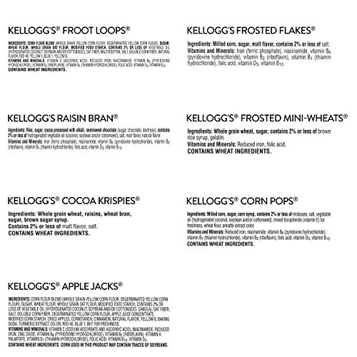 image for Kellogg Cereal Variety Kellogg's Portable Cereal Variety Pack - 9 Asso