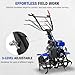 BILT HARD 24'' 99cc 4-Cycle Gas Tiller Cultivator, Variable Width Front Rotating Tines Tiller, 11.8'' Max Working Depth, Adjustable Handle & Wheels Rototiller for Weeding, Cultivating, Digging