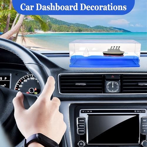 Kreuzfahrtschiff Fluid Drift Flasche, Acryl-Schiffsflüssigkeitsdriftflasche Fluid Drift Bottle Unsinkbares Kreuzfahrtschiff-Spielzeug Sinkt Nie Schiffsdekoration Büro Und Haus Bootslauf Dekoration (B)