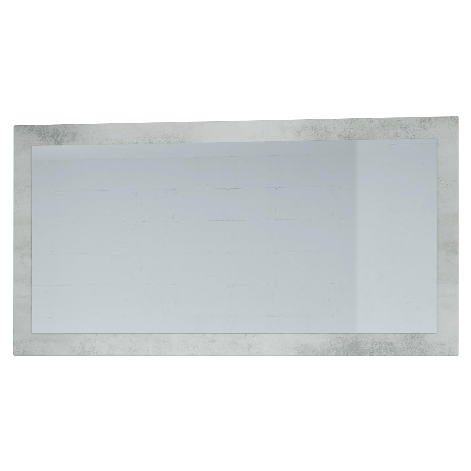 Vladon Espejo Lima, Espejo de Pared con Marco Moderno, Blanco de Alto Brillo (110 x 52 cm)