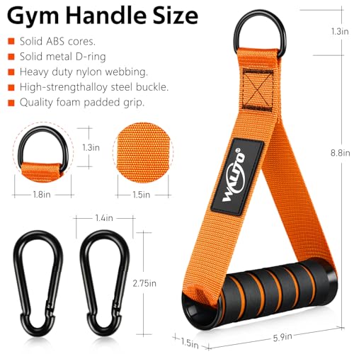 Image of Exercise Handles, Cable Machine Handles for Gym Cable Attachments Training | 2 Pack Heavy Duty Handle with Non Slip Grip for Cable Machines, Pull Down Workouts, Resistance Bands and Home Gym Equipment