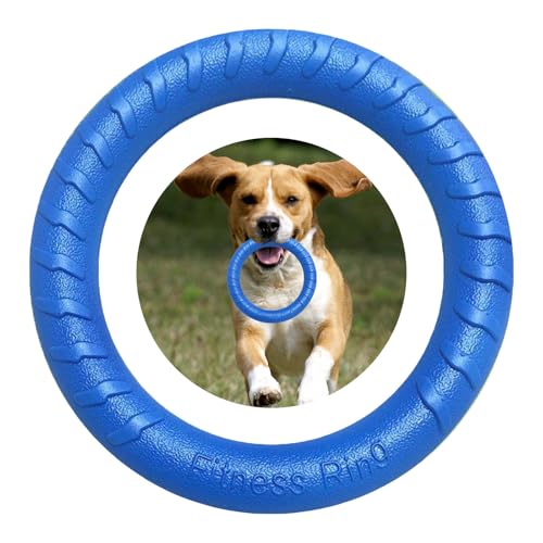 QEEROYO Dog Fitness Ring, Dog Toy Ring, Dog Bite Ring, Interactive Training Ring for Small Medium, Large Dogs, Blue - Image 4