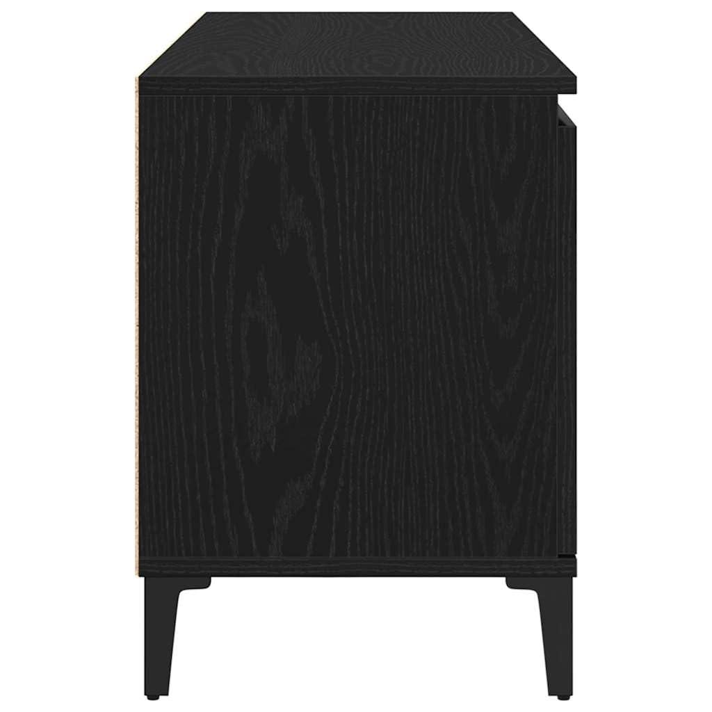 vidaXL Gabinete de TV 102 x 35 x 50 cm Roble Negro | Mucho espacio para tus cosas, Un look minimalista que queda genial en cualquier cuarto,