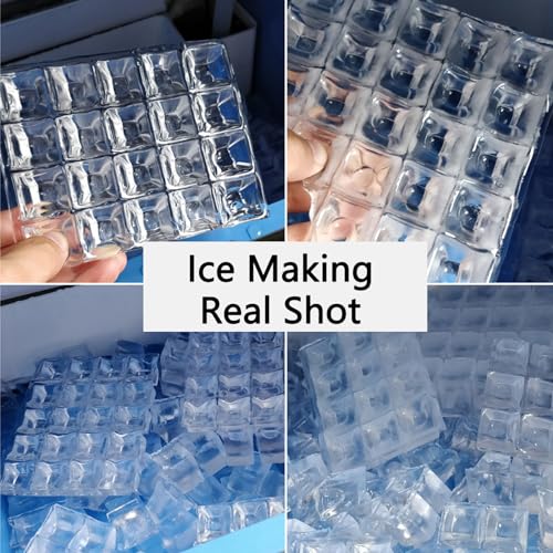 Máquina comercial de hielo, capacidad 80kg/24H acero inoxidable miniatura 4