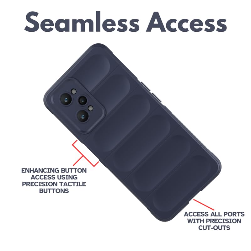 Image of Coko Back Case Cover for Realme GT Neo 2 5G, Compatible for Realme GT Neo 2 5G Back Case Cover, Matte Case with Inner Lining, Liquid Silicon Magic Case with Side Grip Camera Protection (TPU, Blue)