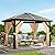 GAOMON 10x10ft Gazebo, Hardtop Outdoor Canopy Aluminum Frame Permanent Gazebo with Netting and Curtains, Polycarbonate Garden Tent for Patio, Lawn, Backyard, Deck (10'x10')