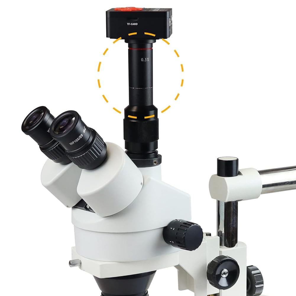 Adattatore per Obiettivo C-Mount 0.5X, Lente di Riduzione per Microscopio, Porta Oculare per Montaggio su Telecamera CCD, Dimensioni 23.2mm o 30mm.