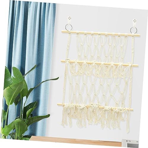 Double couche hamac de rangement maille pour peluches avec support mural décoratif