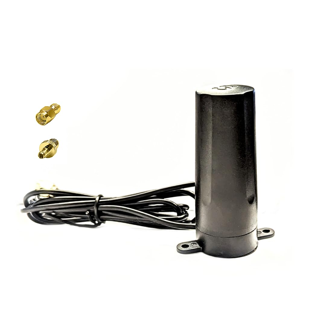 Maswell Antenne cellulaire 600-6000 MHz 5G 4G WiFi6 Aimant et montage à vis rentable pour IoT et distributeurs automatiques SMA mâle RP SMA (antenne IoT intérieur/extérieur non pour amplification