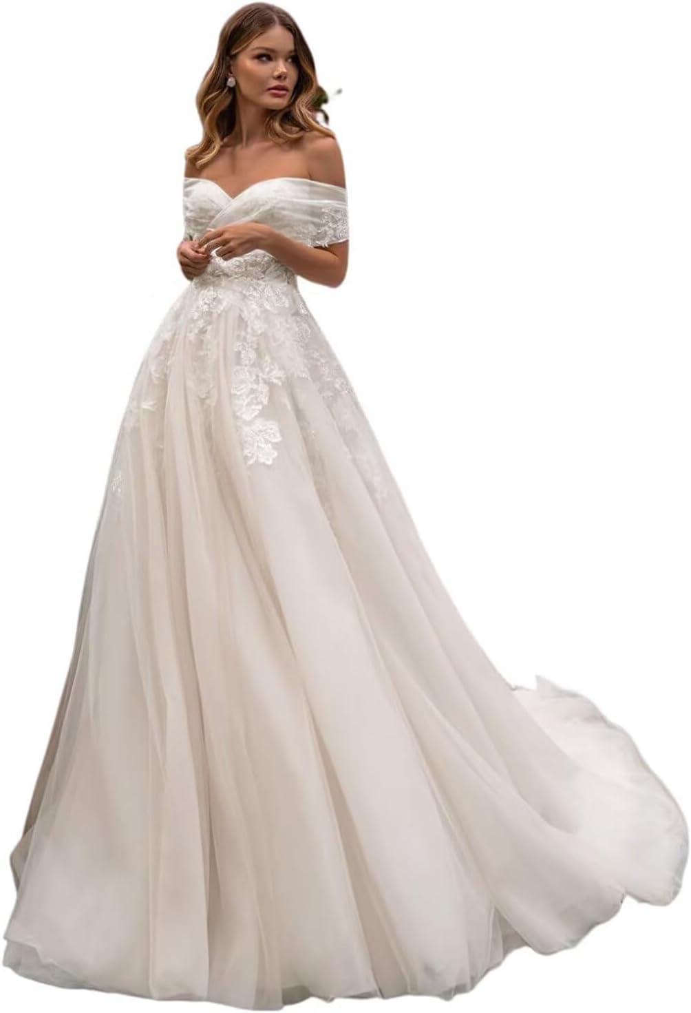 cantcauli Mermaid Wedding Dress for Bride Lace Long Sleeves Boho Wedding Bridal Gowns for Women CT160