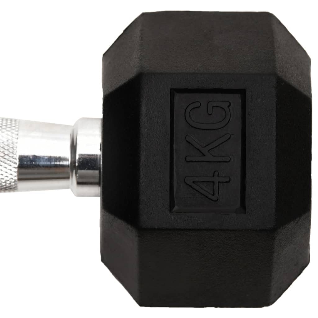 Kurzhanteln 2er Set 8 kg, Hexagon Kurzhantel Set mit Gummibeschichtung, Hanteln für Krafttraining, Bizeps und Trizeps Workout