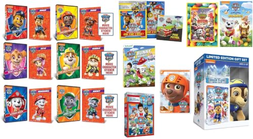 PAW Patrol Ultimate Mega Collection Bundle - 10+ DVDs Blu-rays + Limited Edition Gift Sets + Chase Plush Toy - Mighty Pups, Ready Race Rescue, Movie, Bunny Trouble & More Kids Movies image 4