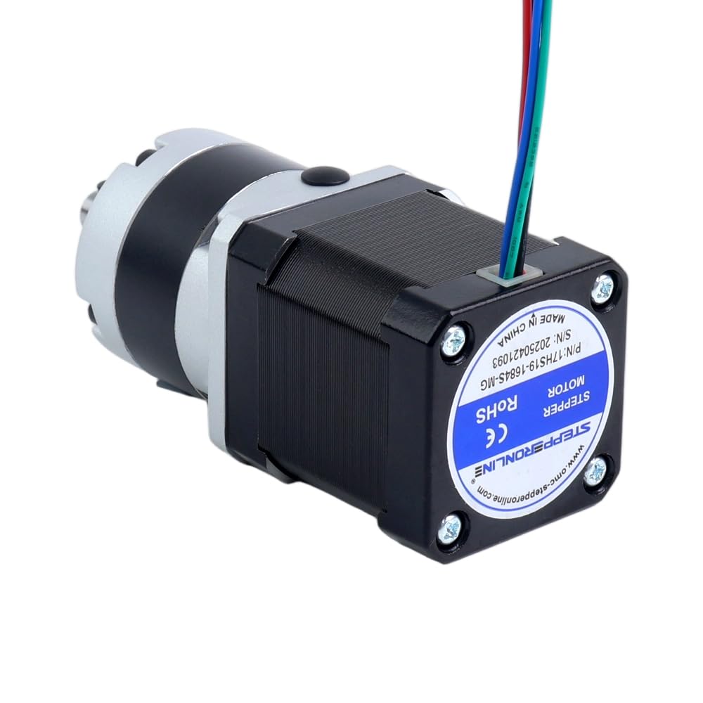 STEPPERONLINE Nema 17 Moteur pas à pas L = 40 mm 10:1 Engrenage planétaire | Série MG