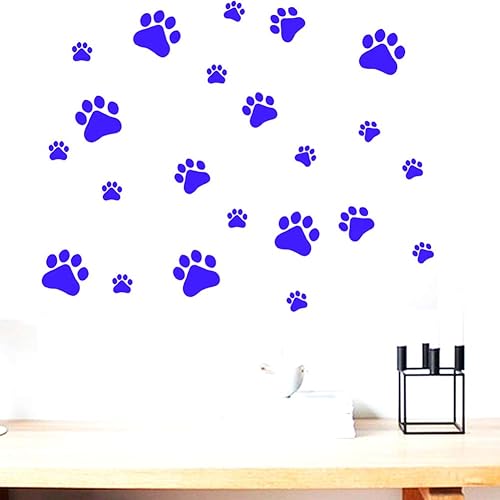 BIBITIME. Calcomanías de pared con diseño de patas de perro que camina y pies de animales, calcomanías de PVC para decoración del hogar, huellas de