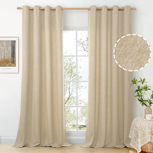 BGment Extra Long Privacy Linen Curtains for Living Room 108