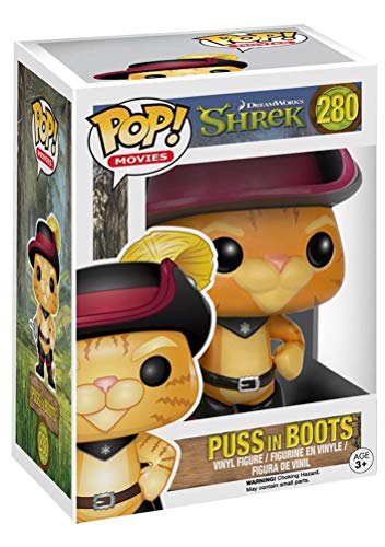 Funko POP Movies: Shrek - Puss in Boots Toy Figure,Multi-colored,3.75 inches
