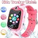 Smart Watch for Kids with GPS Tracker, Kids Waterproof Smartwatch Phone with Games Touch Screen SOS Call Voice Chatting Holiday Birthday Gift for Boys Girls Aged 4-12 Year Old (Pink)