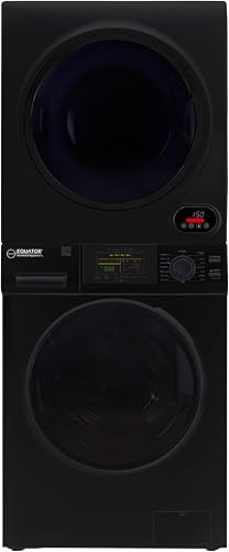 Equator Pro2 Compact 110V Set Lavadora 13lbs+Secador de sensor ventilado digital 3.5 cf (negro)