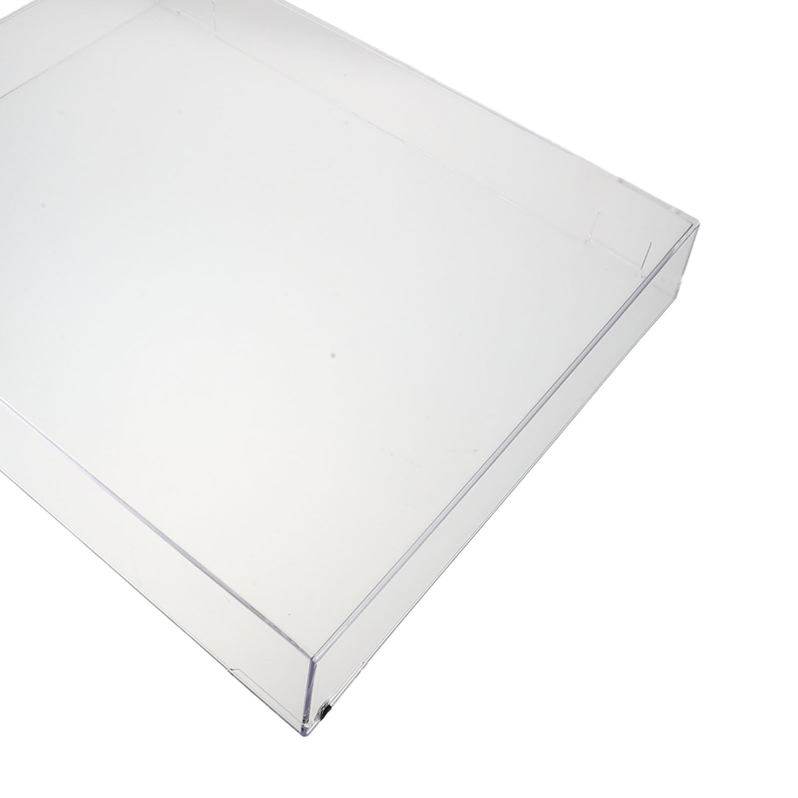 Coperchio antipolvere rettangolare in acrilico trasparente per, protezione affidabile per stereo component in audio domestici 16,2x13,2x2,4 pollici