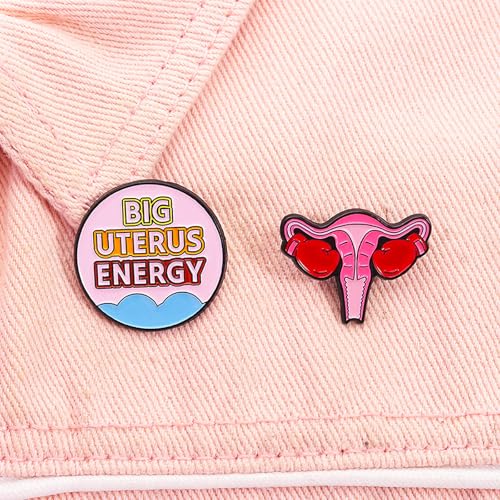 Image of Uterus Pin Medical Obgyn Pins Stethoscope Brooch Medicine Symbol Lung Brooch for Gynecologist Medical Doctors Nurse Gifts Jewelry