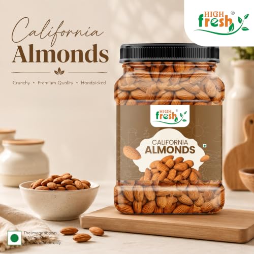 Image of HighFresh California Jumbo Almonds 1kg |Natural Badam Giri | Rich In Protein & Dietary Fiber | Crunchy Texture & Delicious Nutty Flavour | No Added Preservatives Or Artificial Flavors