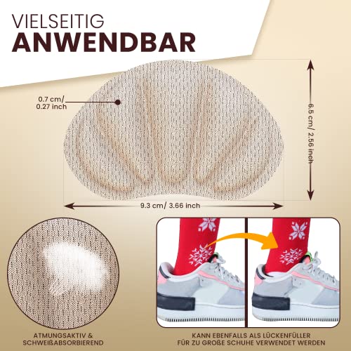 FERSENFREUND© Premium Fersenpolster Schuheinlagen - DAS ORIGINAL - Fersenschutz Fersenkissen Gel Antirutsch Einlagen für zu große Schuhe & Stiefel Schuhfüller Heel Protector Pads gegen Blasen 6er-Set
