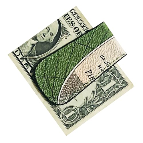 Faux Leather Unisex Map Pattern Mini Faux Leather Magnetic Cash Money Clip Holder Storage Bag4