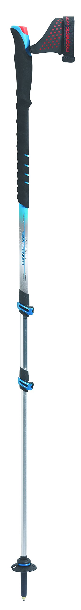 TSL Alu Connect 3M P&P Bastoncino Speciale da Trekking, Unisex – Adulto, Nero/Azzurro, 72.5-140 cm
