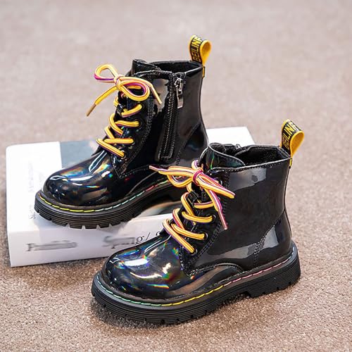 IWIHMIV Girls Riding Boots Short Boots Leather Boots Girls Ankle Boots Side Zipper Riding Shoes Short Boots Leather Boots4