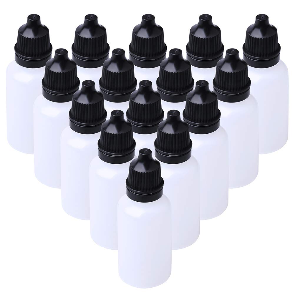 kuou 20 Pieces Eye Liquid Dropper, 20ml Plastic Empty Squeezable Dropper Bottles