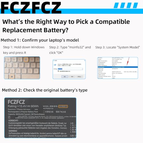 Image of C41N2013 Battery Replacement for Asus ROG Strix Scar 15 G533 / G15 G513 / G17 G713 / Zephyrus M16 GU603 / G15 GA503 / S17 GX703 / TUF Gaming F15 FX507 Series C41N2013-1 0B200-03880000 90Wh