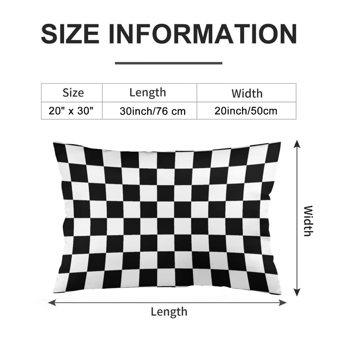 Fundas De Almohada Lumbar Modernas Con Patrón De Tablero De Ajedrez De 12 X 20 Pulgadas, Fundas De Cojín Rectangulares Para Decoración De Sala De Estar