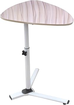 Modern Adjustable Height Bedside Table and Nightstand, Small Table for Bed Side Tables Bedroom, Rolling Beds Tables Tray and Beds Desk with 360 Rotatable Laptop Stand White