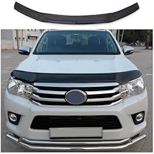 Bonnet Protector for Toyota Hilux 2015-2020 Piano Black Bug Shield & Hood Deflector Front Stone Guard Hood Cover