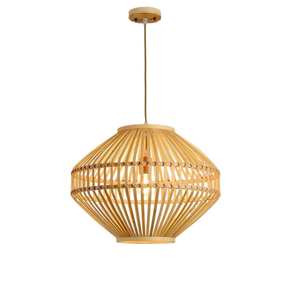 Panier en bois pendentif lumière E27 pour créer un espace tatami zen