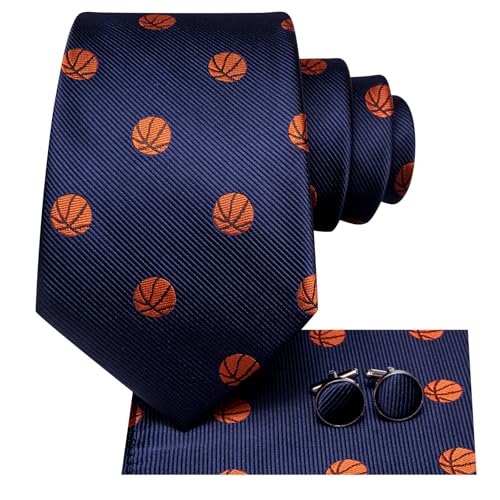 Image of Hi-Tie Men's Tie Sets Silk Paisley Striped Necktie Pocket Square Cuff-links Sets Wedding Business Holiday
