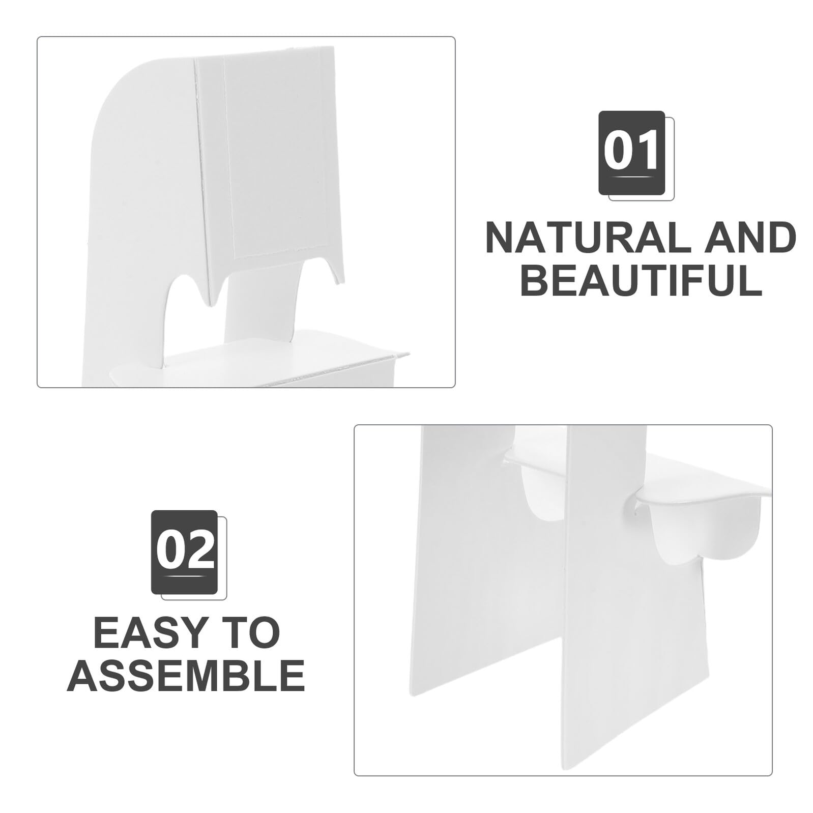 Toyvian Chevalet Photo en Carton Blanc 12 CM Lot de 100 Pièces Support Présentoir Stable pour Cadres et Panneaux Présentoir en Carton Léger Exposition et Bureau