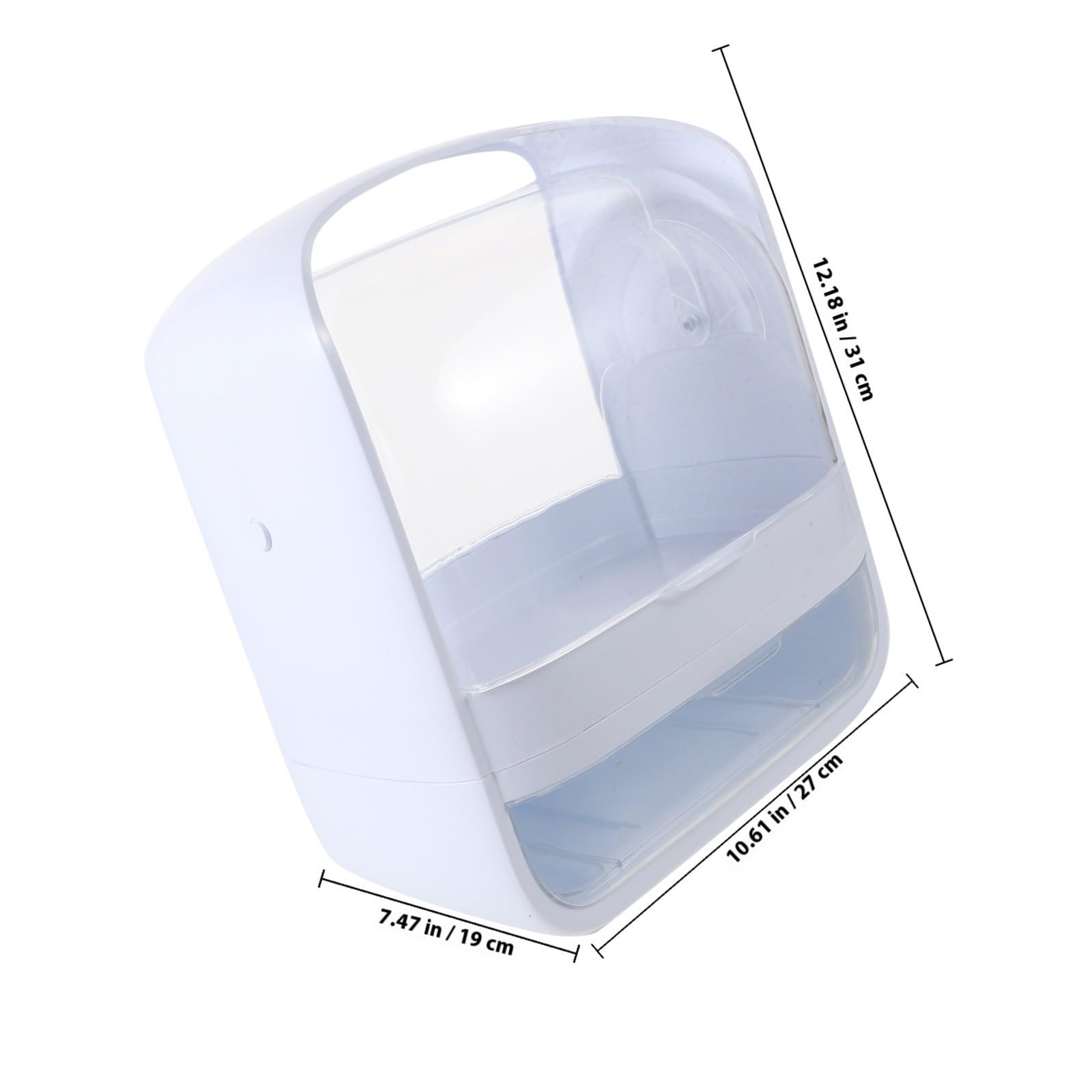 Scatola Porta Trucchi Organizer da Bagno in ABS Bianco, Capiente