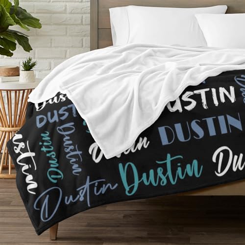 Personalized Blankets for Kids with Names Customized Blankets with Name for Adult Custom Blanket Gift for Birthday Christmas Valentines Day Gift