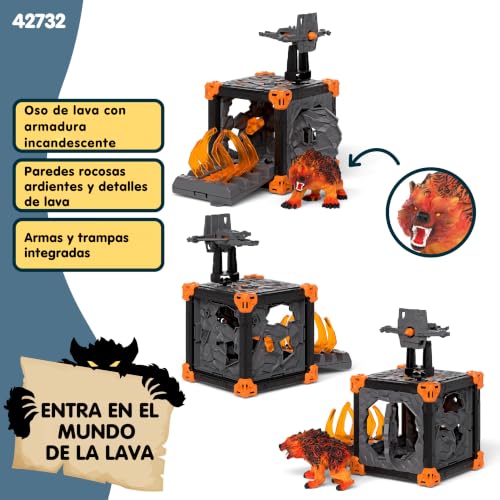 Juguete de combate con Oso de Lava y BattleCave apilable Schleich ELDRADOR con trampa de disparo 4