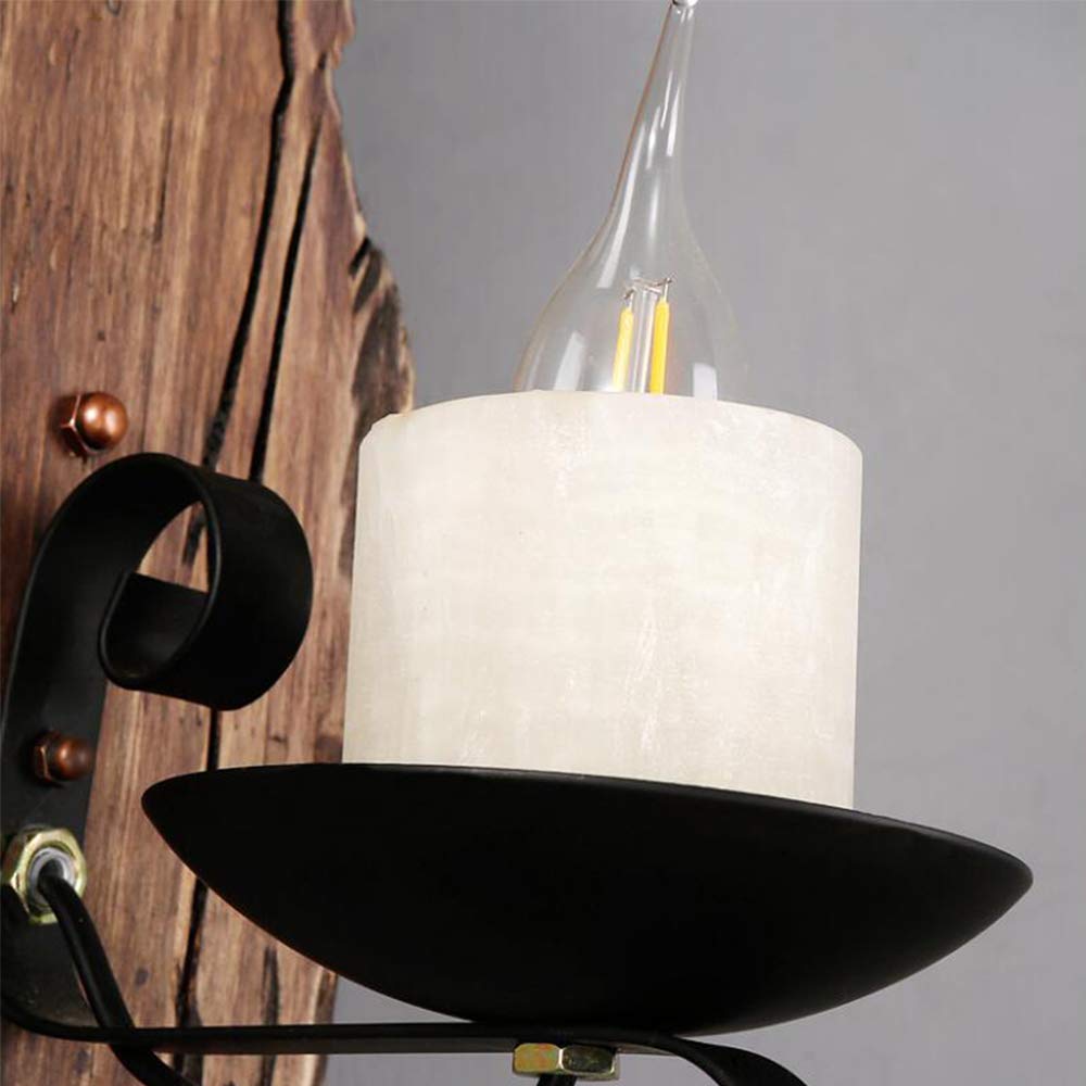 Applique Murale Bougie Applique Bois Vintage Applique Loft Rustique Lampe De Plafond Industrielle Rétro Éclairage Restaurant Chambre Salle À Manger Salon Cuisine Café Bar Couloir Lumières