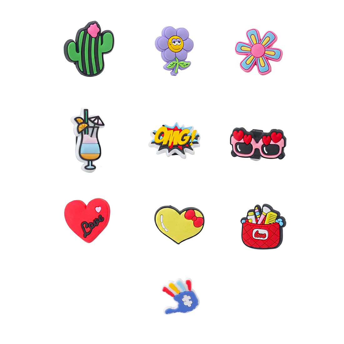 Yellow ChimesShoe Charms for Girls and Boys | Shoe Accessories Cute Design | Shoe Decoration Charms | Shoe Charms for Clogs Unisex | Pack of 10 pieces