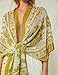 MJ SERECA Women's Burnout Velvet Kimono Long Cardigan Cover Up with Tassel (Martini)