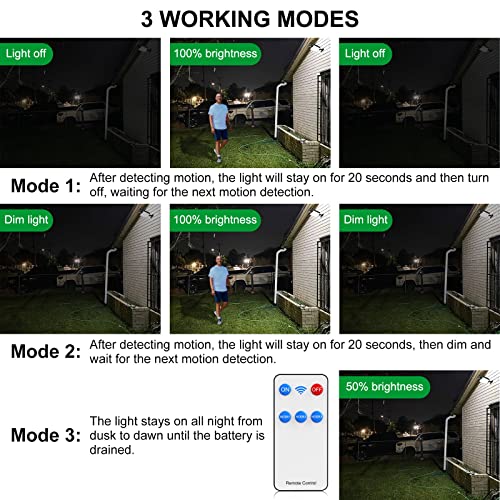 Engrepo Solar Lights 160 Led Wireless Waterproof Solar Flood Light Security Motion Sensor Light Luces Solares With 16.5Ft Cable For Deck, Fence, Patio, Front Door, Gutter, Yard, Shed, Path. #TOP3