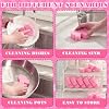 Tioncy 12 Pack Pink Bow Sponges Bulk Preppy Dual Sided Scrubber Stylish Pink Bow Sponges Reuseble Non Scratch Dishwashing Kitchen Cleaning Accessories for Cookware Pot Boiler Pan Household #2