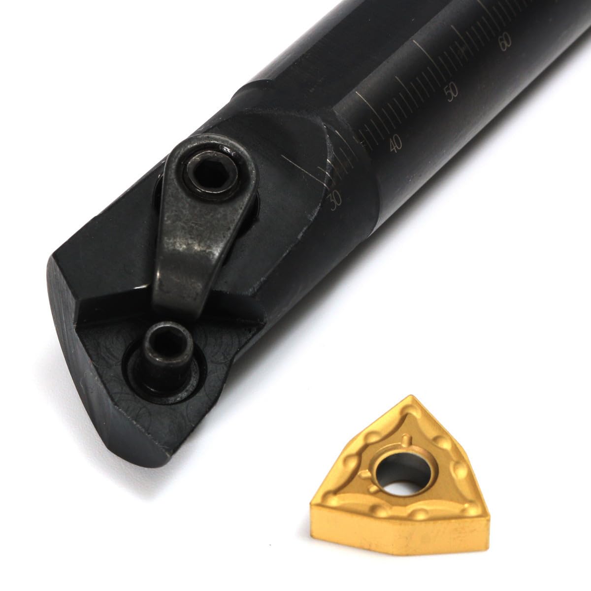 Maizoon S20R-MWLNR08 soporte para herramientas de torneado CNC con 10 insertos de carburo WNMG0804 y 2 llaves hexagonales
