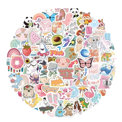 200 Pcs Cute Aesthetic Water Bottle Stickers for Kids, Waterproof...