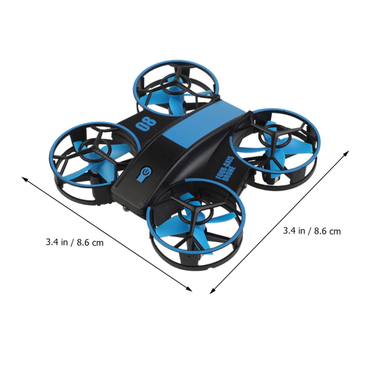 ifundom Elicottero Rc Quadricottero Led Portatile Protezione Completa Decollo Acrobatico e Rotazione Gradi Marce Regolabili